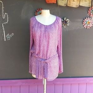 Gorgeous purple flower tunic
